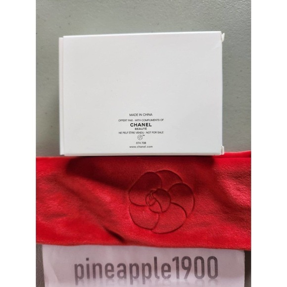 NIB Chanel No 1 Soft Camellia Logo Hair Band Headband Red Bath Spa Makeup - Picture 7 of 7